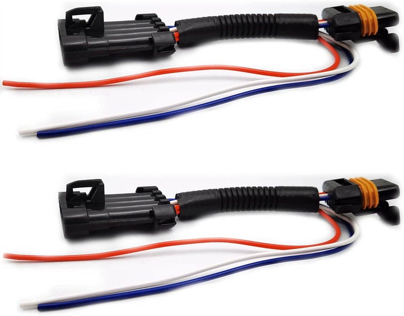 DEVMO 2pcs Compatible with Polaris RZR 900 1000 XP Turbo Tail Light Power Harness Whip Brake Light License Plate Rear Light Plug and Play 3 Wire Power Harness - Image 1